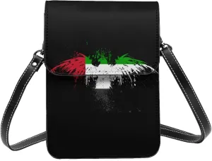 United Arab Emirates Emiratis Eagle Flag Small Crossbody Bag Is A Shoulder Bag Designed For Women And Girls Cell Phone Crossbody Wallet Purses With Card Slots Adjustable Strap