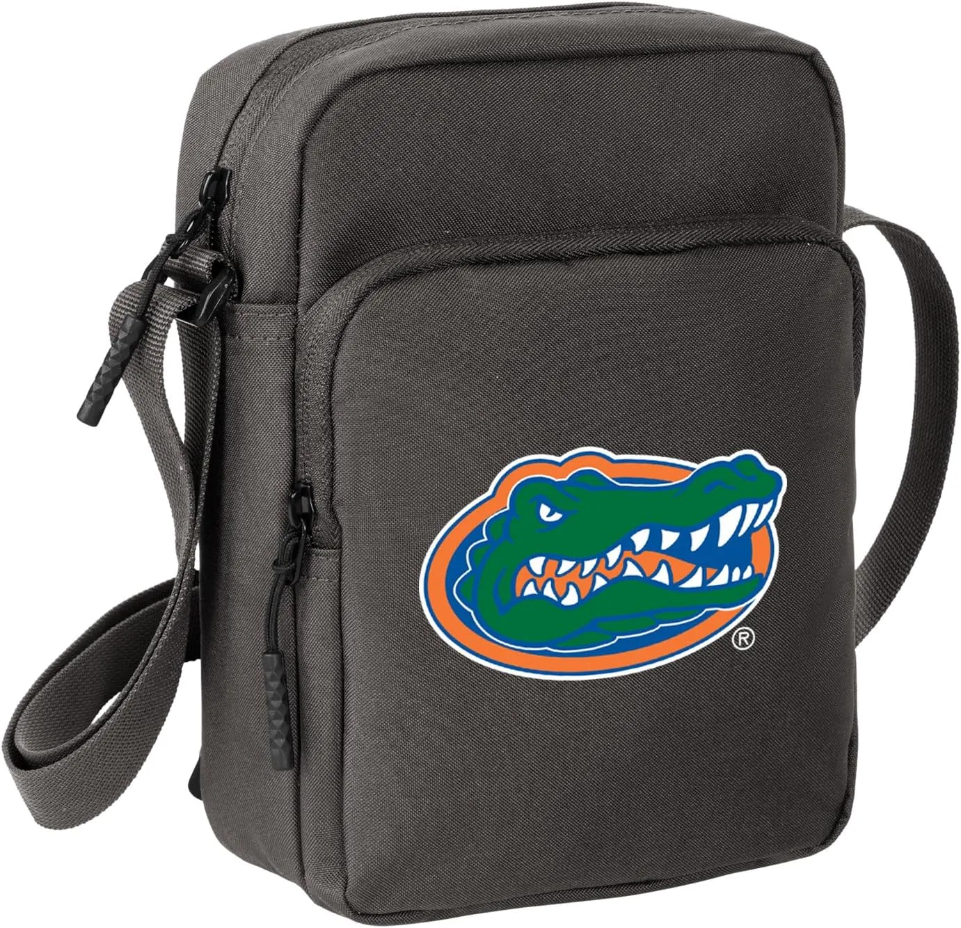 University of Florida Travel Bag Florida Gators Crossbody Sling Pack for Sports Workout Running Festival Waist Pack (Florida Gators on Gray)