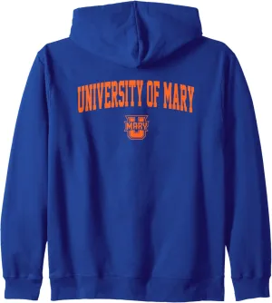 University of Mary UMary Marauders One Color Arch Logo Zip Hoodie