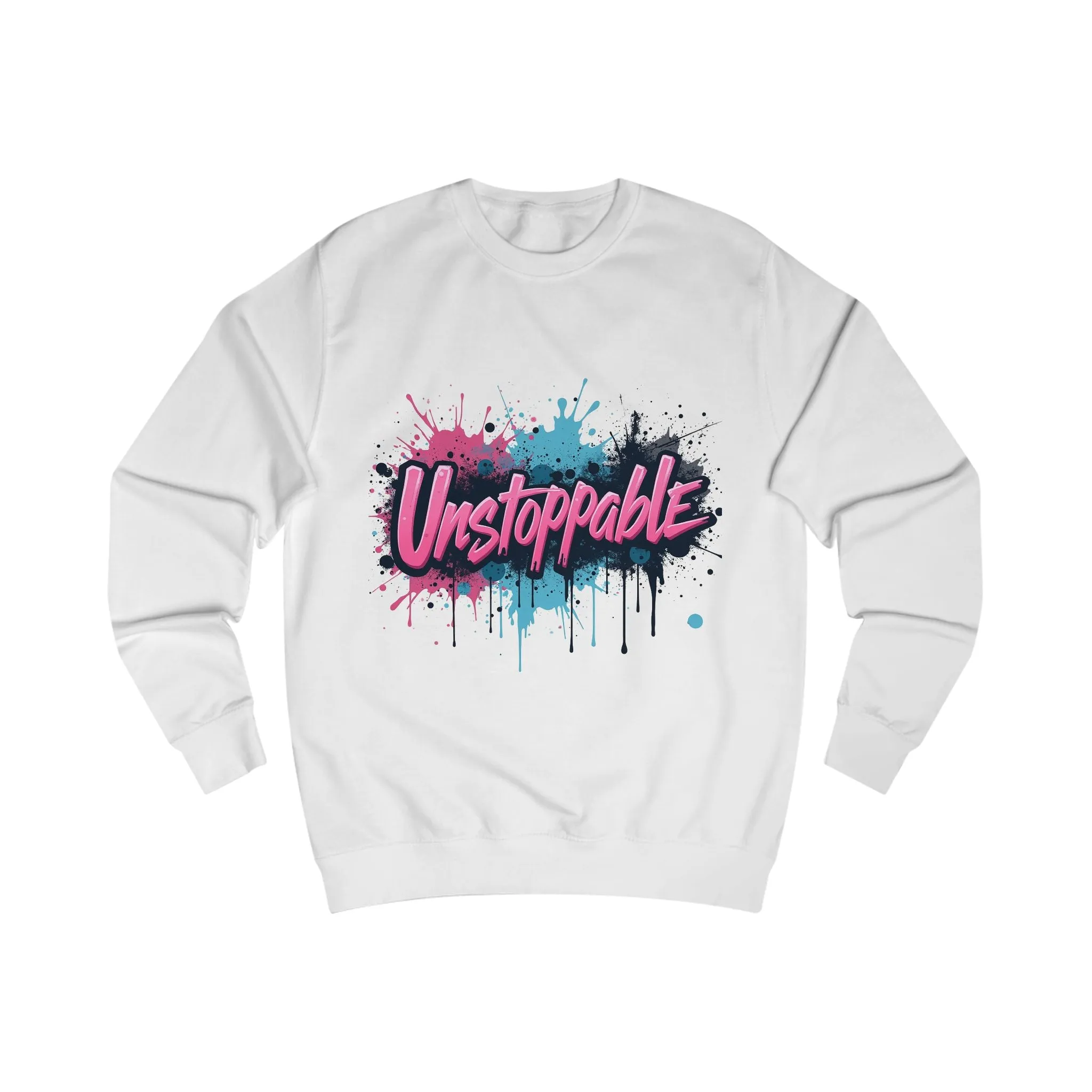 Unstoppable Navy Sweatshirt – Graffiti-Inspired Graphic