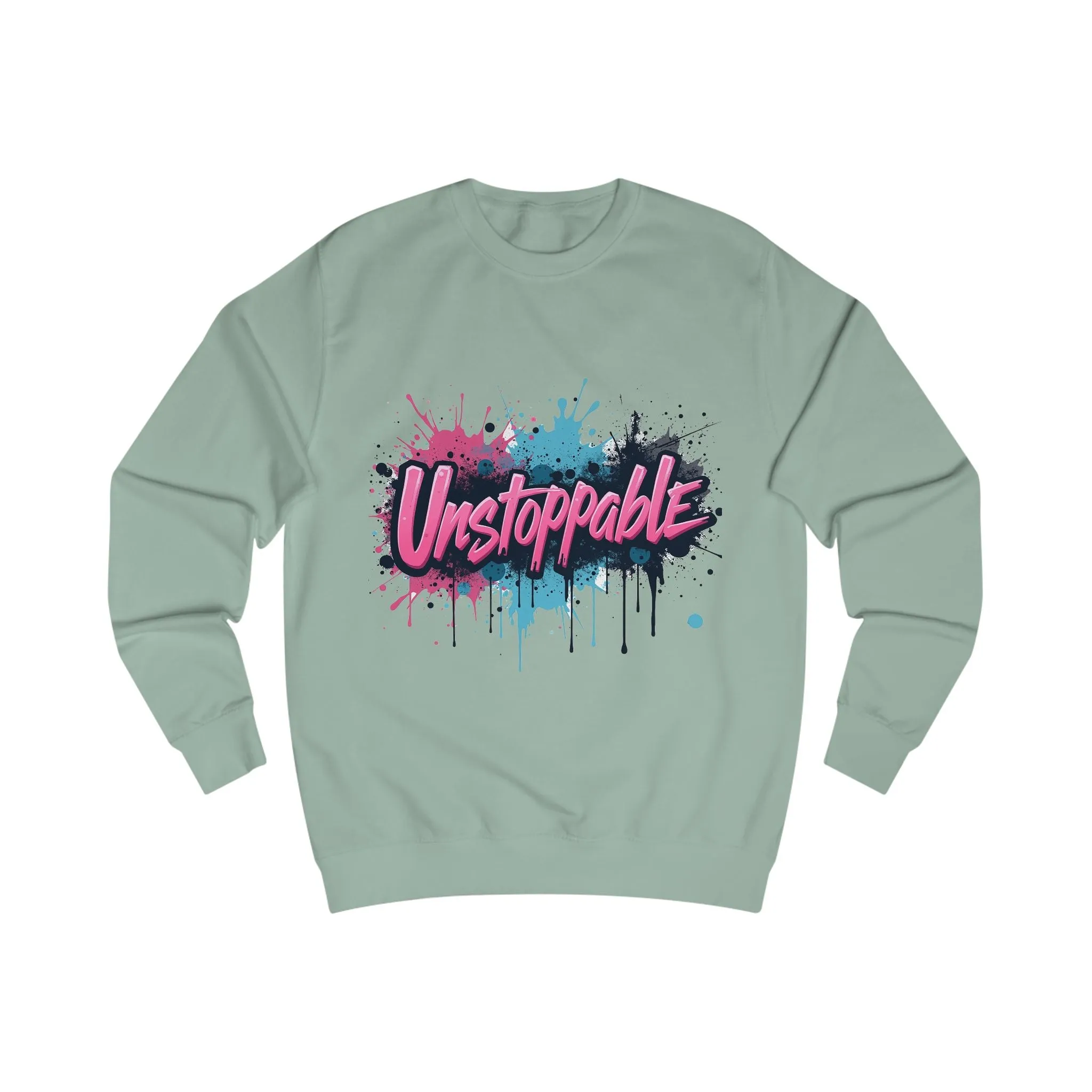 Unstoppable Navy Sweatshirt – Graffiti-Inspired Graphic