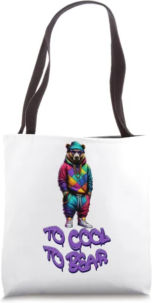 Urban Graffiti Swag Hip Hop Bear Graphic Streetwear Animal Tote Bag