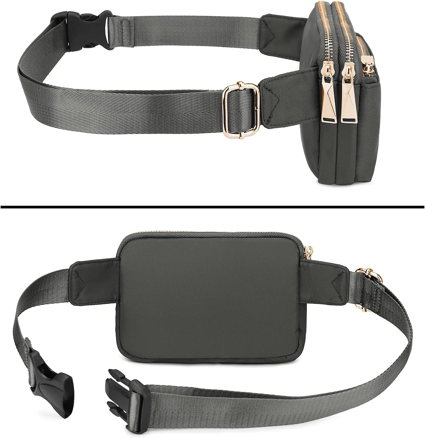 Uromee Fanny Packs for Women Crossbody Belt Bag Nylon Fashion Mini Waist Bag Everywhere Travel Hiking Running Adjustable Strap