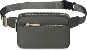 Uromee Fanny Packs for Women Crossbody Belt Bag Nylon Fashion Mini Waist Bag Everywhere Travel Hiking Running Adjustable Strap