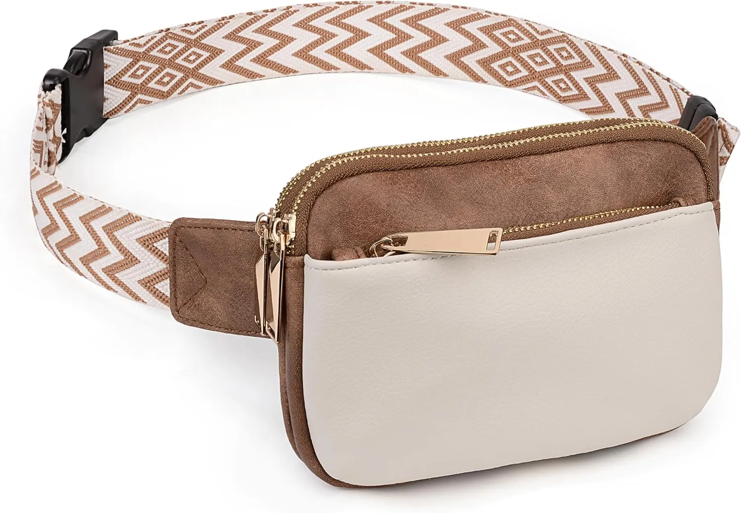Uromee Fanny Packs for Women Crossbody Belt Bag Vegan Leather Fashion Mini Waist Bag Everywhere Travel Hiking Running Adjustable Strap
