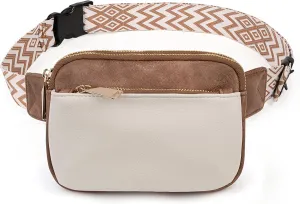 Uromee Fanny Packs for Women Crossbody Belt Bag Vegan Leather Fashion Mini Waist Bag Everywhere Travel Hiking Running Adjustable Strap