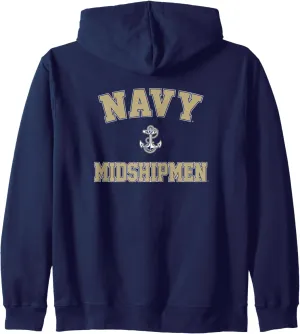 US Naval Academy Navy Midshipmen Campus Classic Zip Hoodie
