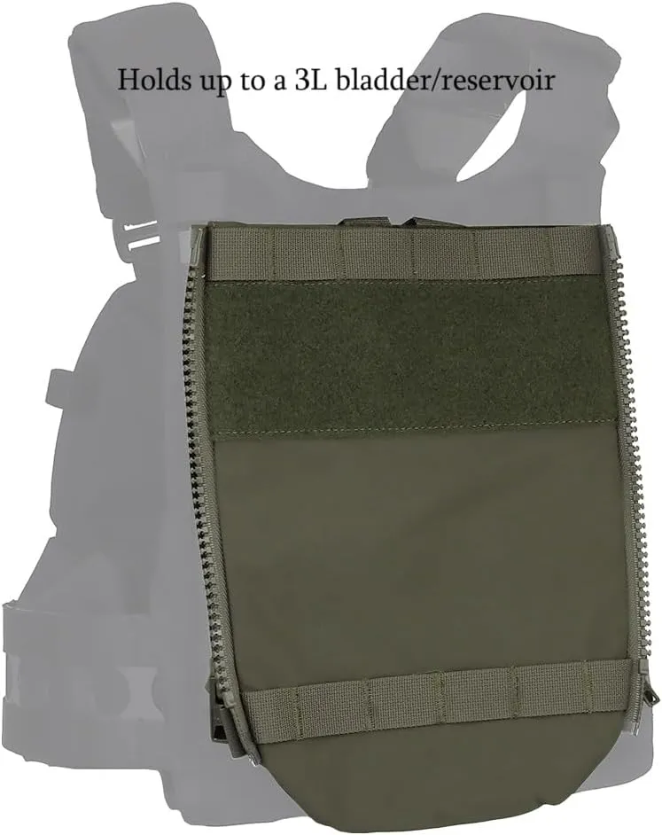 V5 PC Back Panel Water Bag,3L Water Hydration Carrier Zip On Back Panel Banger for Tactical Airsoft Vest