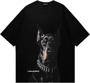 Vamtac Mens Oversized Doberman Graphic Tees Shirt Casual Summer Tops Streetwear Aesthetic T-Shirt Unisex