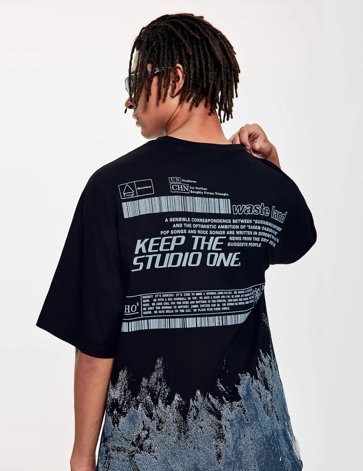 Vamtac Mens Oversized Graphic Tees Y2k Snow Mountain Graffiti Short Sleeve Shirts Streetwear Summer Tops Unisex