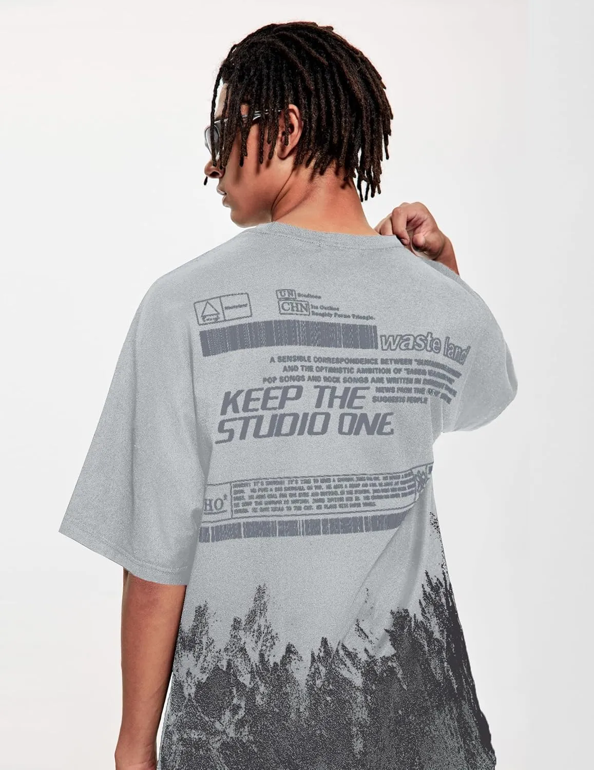 Vamtac Mens Oversized Graphic Tees Y2k Snow Mountain Graffiti Short Sleeve Shirts Streetwear Summer Tops Unisex