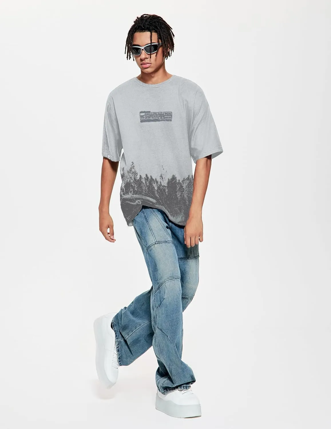 Vamtac Mens Oversized Graphic Tees Y2k Snow Mountain Graffiti Short Sleeve Shirts Streetwear Summer Tops Unisex