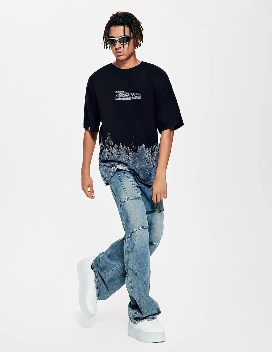 Vamtac Mens Oversized Graphic Tees Y2k Snow Mountain Graffiti Short Sleeve Shirts Streetwear Summer Tops Unisex