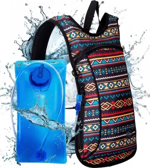 Vibe Festival Gear Hydration Pack Backpack with 2L Water Bladder for Women, Men, Teens, Kids - Hydropack Hydro Sports, Outdoor, Running, Camping, Hiking, Festivals, Raves