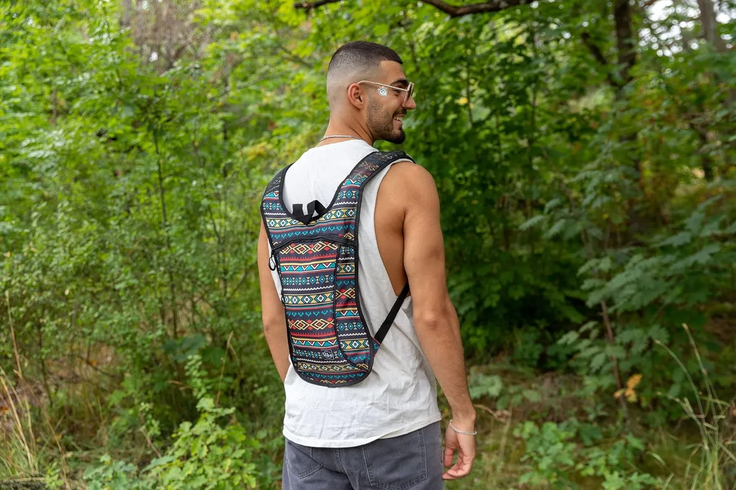 Vibe Festival Gear Hydration Pack Backpack with 2L Water Bladder for Women, Men, Teens, Kids - Hydropack Hydro Sports, Outdoor, Running, Camping, Hiking, Festivals, Raves