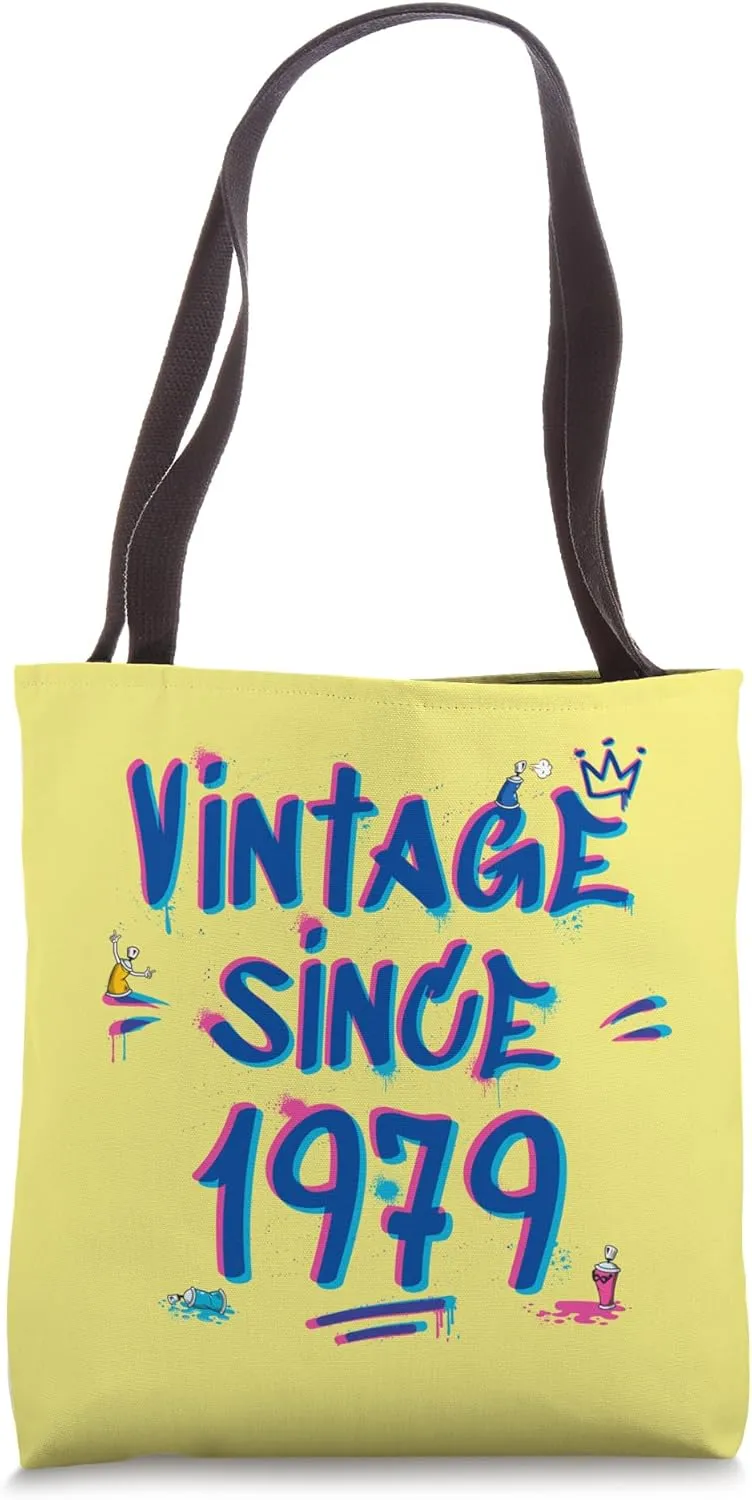 Vintage 1979 Graffiti Glitch - 46 Years of Hip-Hop Vibes Tote Bag