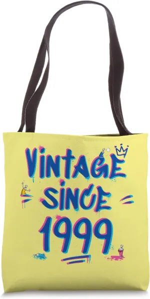 Vintage 1999 Graffiti Glitch - 26 Years of Hip-Hop Vibes Tote Bag