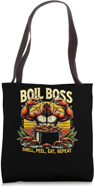 Vintage Crawfish Boil Boss Louisiana Cajun Seafood Festival Tote Bag