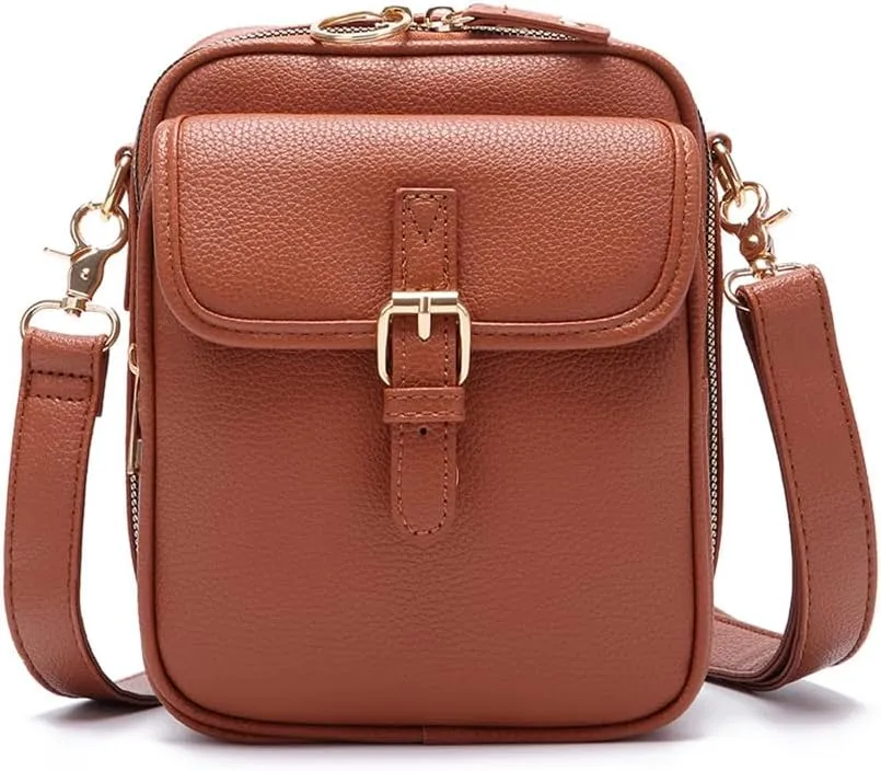 Vintage Crossbody Bags for Women, Anti Theft Purse With 10 Card Slot Messenger Shoulder Handbag Built In Wallet