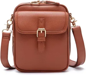 Vintage Crossbody Bags for Women, Anti Theft Purse With 10 Card Slot Messenger Shoulder Handbag Built In Wallet
