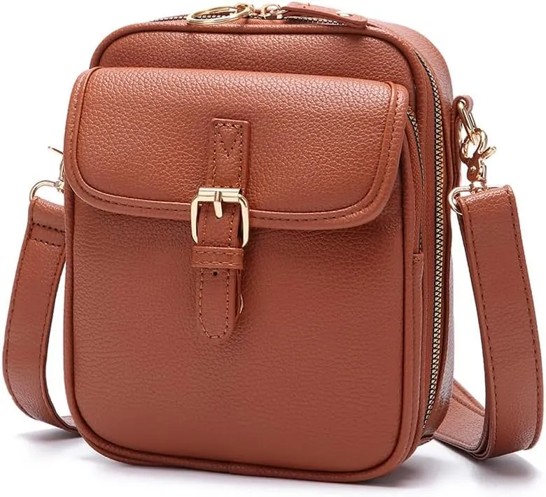Vintage Crossbody Bags for Women, Anti Theft Purse With 10 Card Slot Messenger Shoulder Handbag Built In Wallet