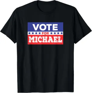 Vote for Michael Red White and Blue with Stars T-Shirt