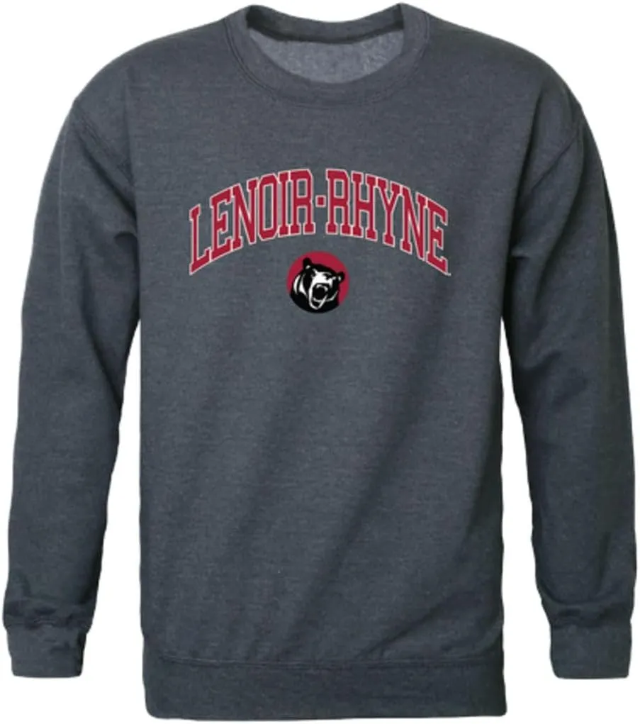 W Republic Lenoir-Rhyne University Bears Campus Crewneck Sweatshirt Heather Charcoal Small