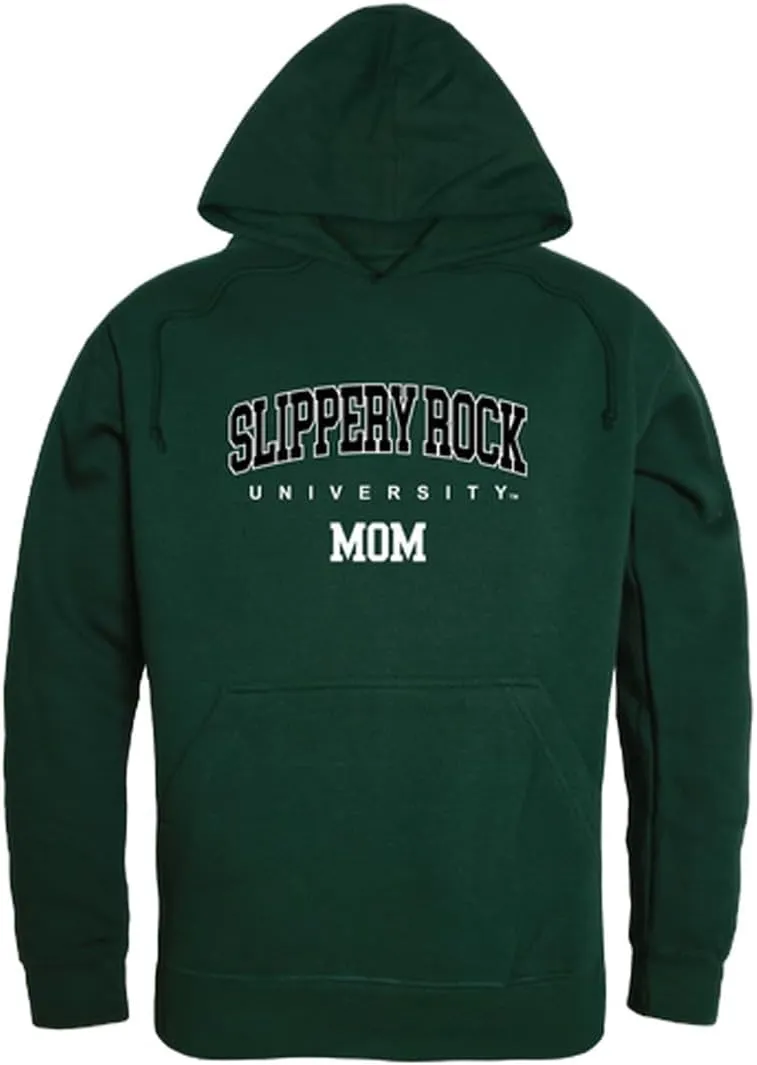 W Republic Slippery Rock University of Pennsylvania Mom Fleece Hoodie Sweatshirts - Forest Green, X-Large