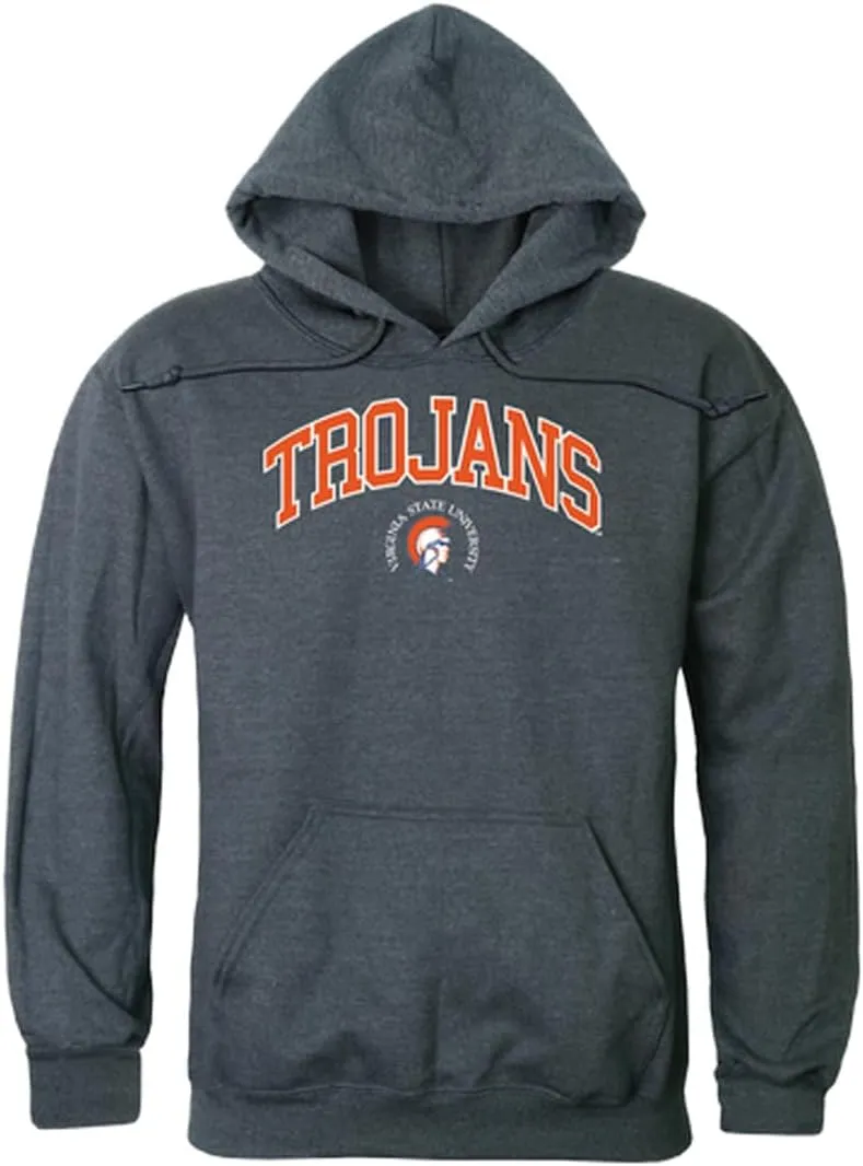 W Republic Virginia State University Trojans Campus Hoodie Sweatshirts - Heather Charcoal, Large