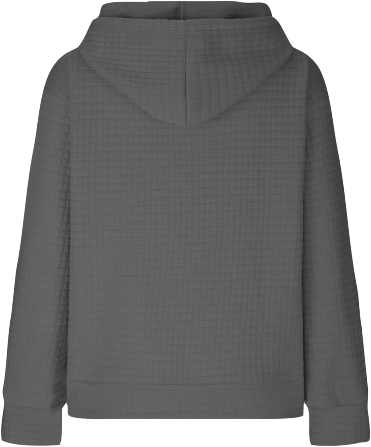 Waffle Hooded Sweatshirts for Women Long Sleeve Fall Hoodies Womens Plain Pullover Sweatshirt Trendy 2024