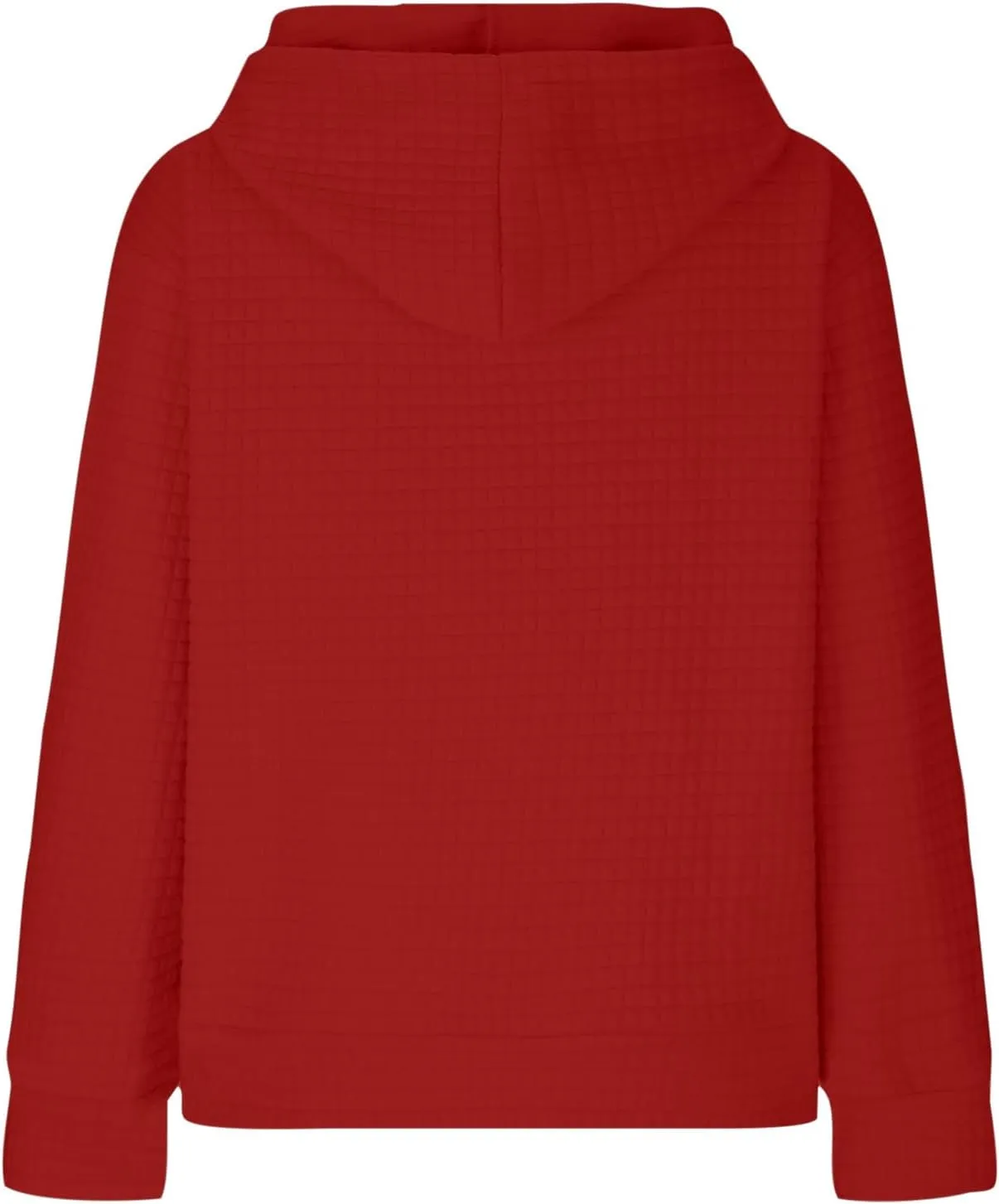 Waffle Hooded Sweatshirts for Women Long Sleeve Fall Hoodies Womens Plain Pullover Sweatshirt Trendy 2024