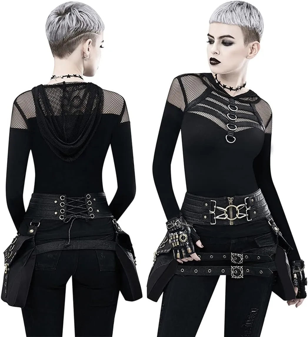 Waist Bag Belt Purse Crossover Fanny Pack Wallet Waist Corset Hip Leg Pouch Motorcycle Retro Halloween Renaissance Costume (Cor)