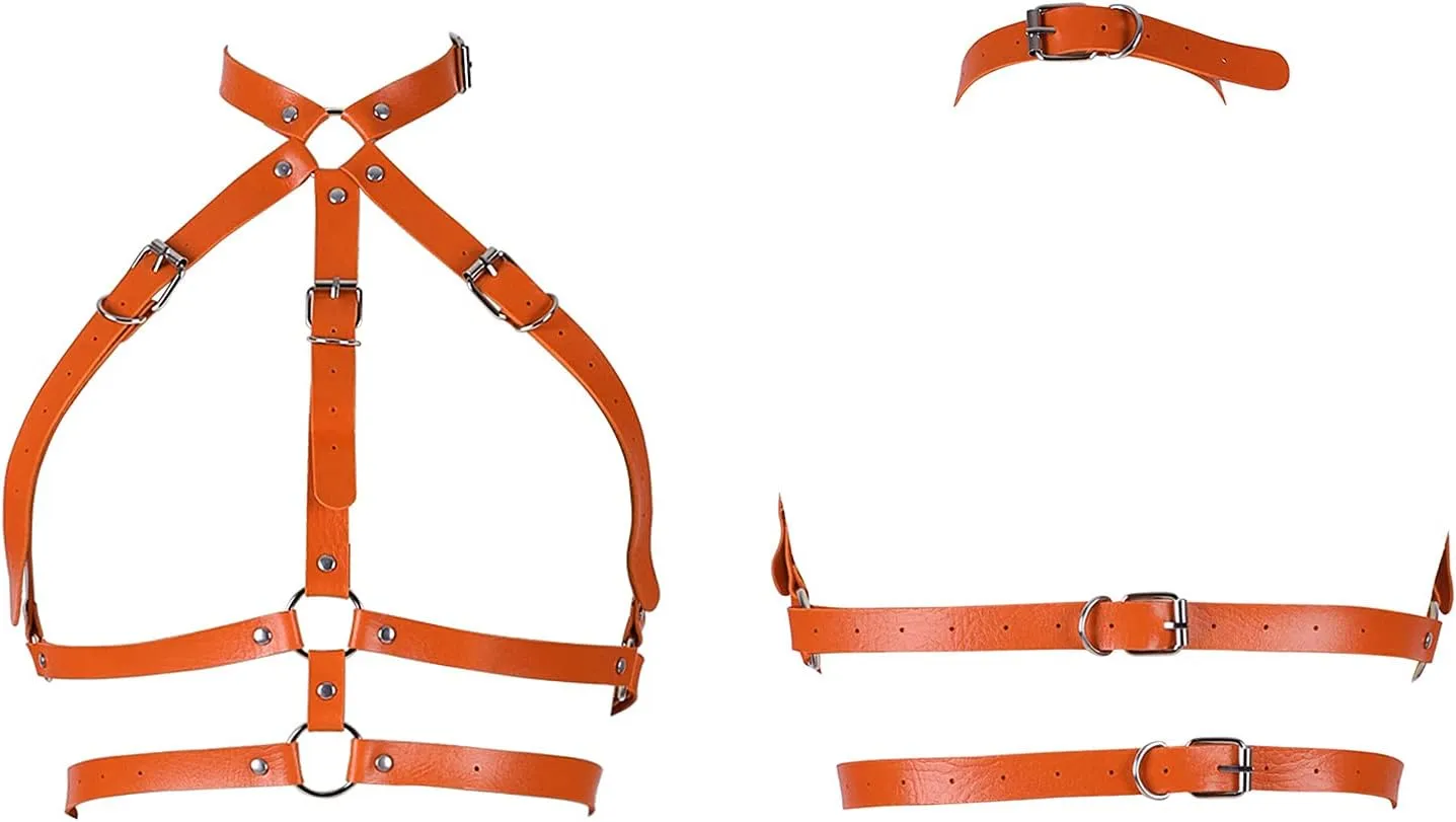 Waist belt Body harness for women Leather Bra Chest strap Dance Rock Photography Punk Festival rave Gothic Lingerie cage
