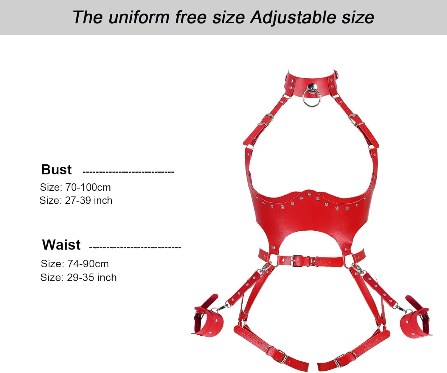 Waist Garter belt Punk Full body harness for women Photography Dance Rock Halloween Leather cage Chest strap set