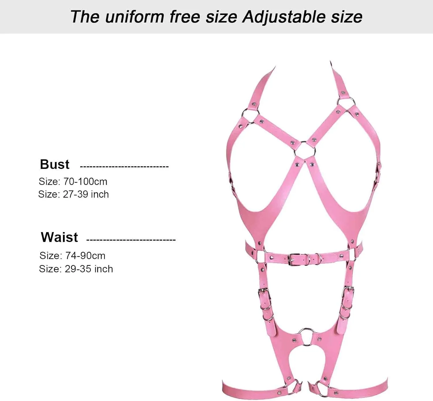 Waist garter belt set Punk Full body harness for women Photography Dance Rock Leather cage Chest strap Halloween