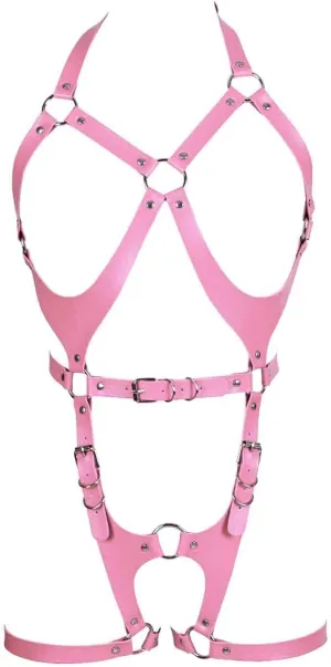 Waist garter belt set Punk Full body harness for women Photography Dance Rock Leather cage Chest strap Halloween