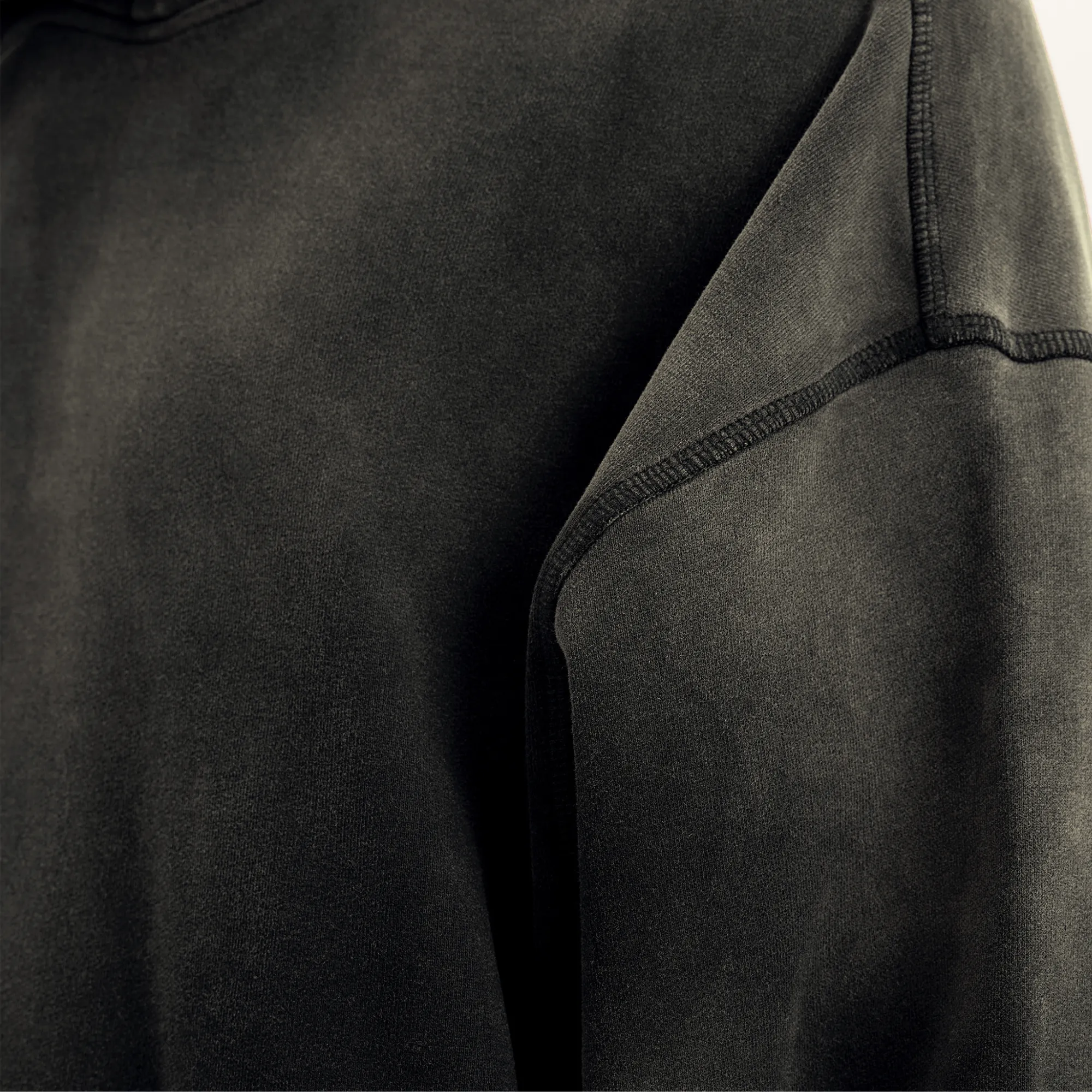 Washed Black Oversized Hoodie x Drop Shoulder Streetwear Hoodie