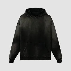 Washed Black Oversized Hoodie x Drop Shoulder Streetwear Hoodie