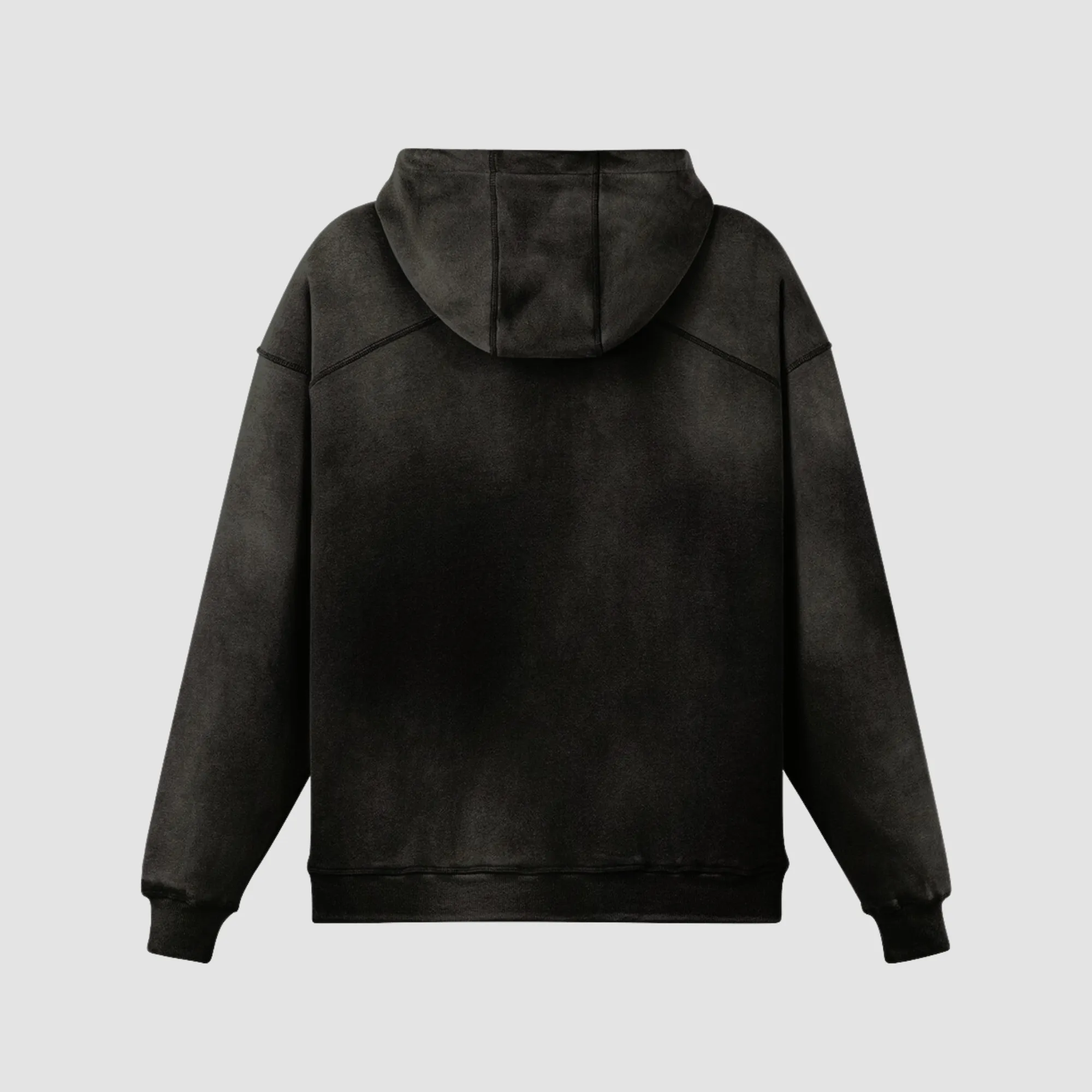 Washed Black Oversized Hoodie x Drop Shoulder Streetwear Hoodie