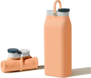 Water Bottle Sports Water Bottles Outdoorsy Squeeze Water Bag Water Drinking Bottle Collapsible Water Bottles Travel Water Bottle(Orange)