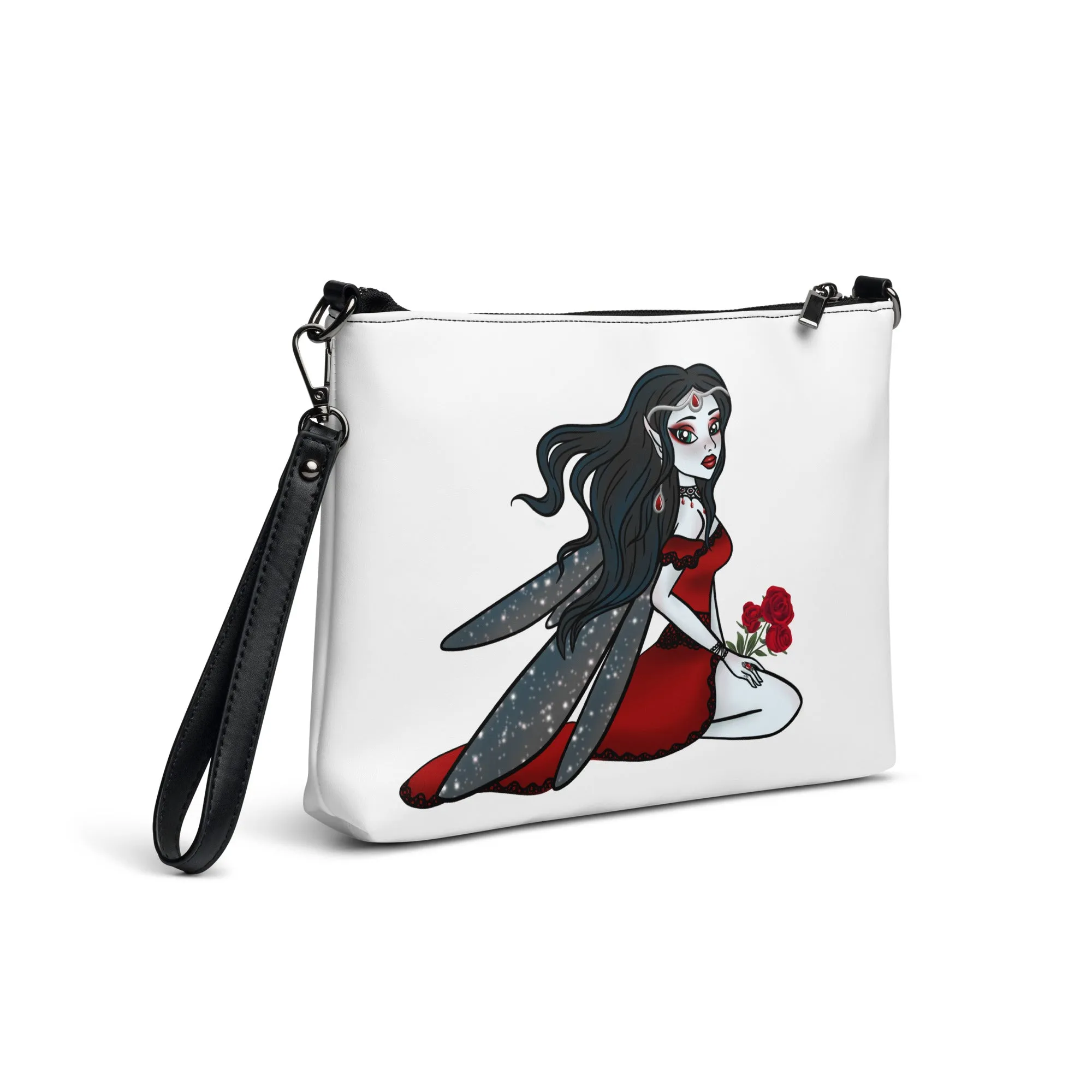 White Gothic Fairy Crossbody Bag