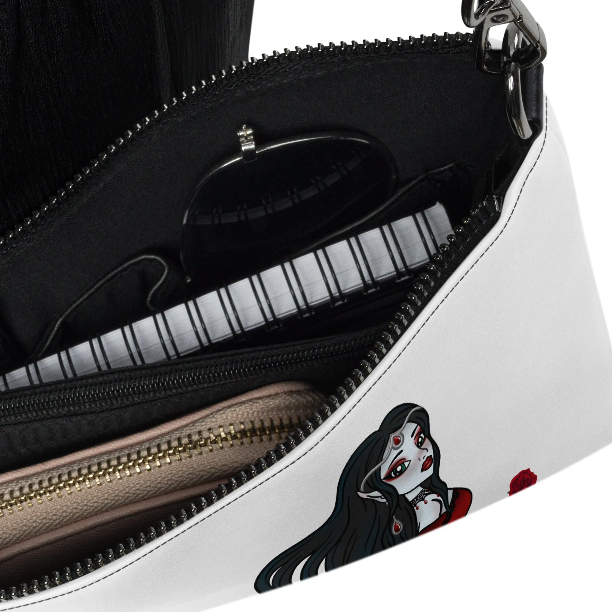 White Gothic Fairy Crossbody Bag