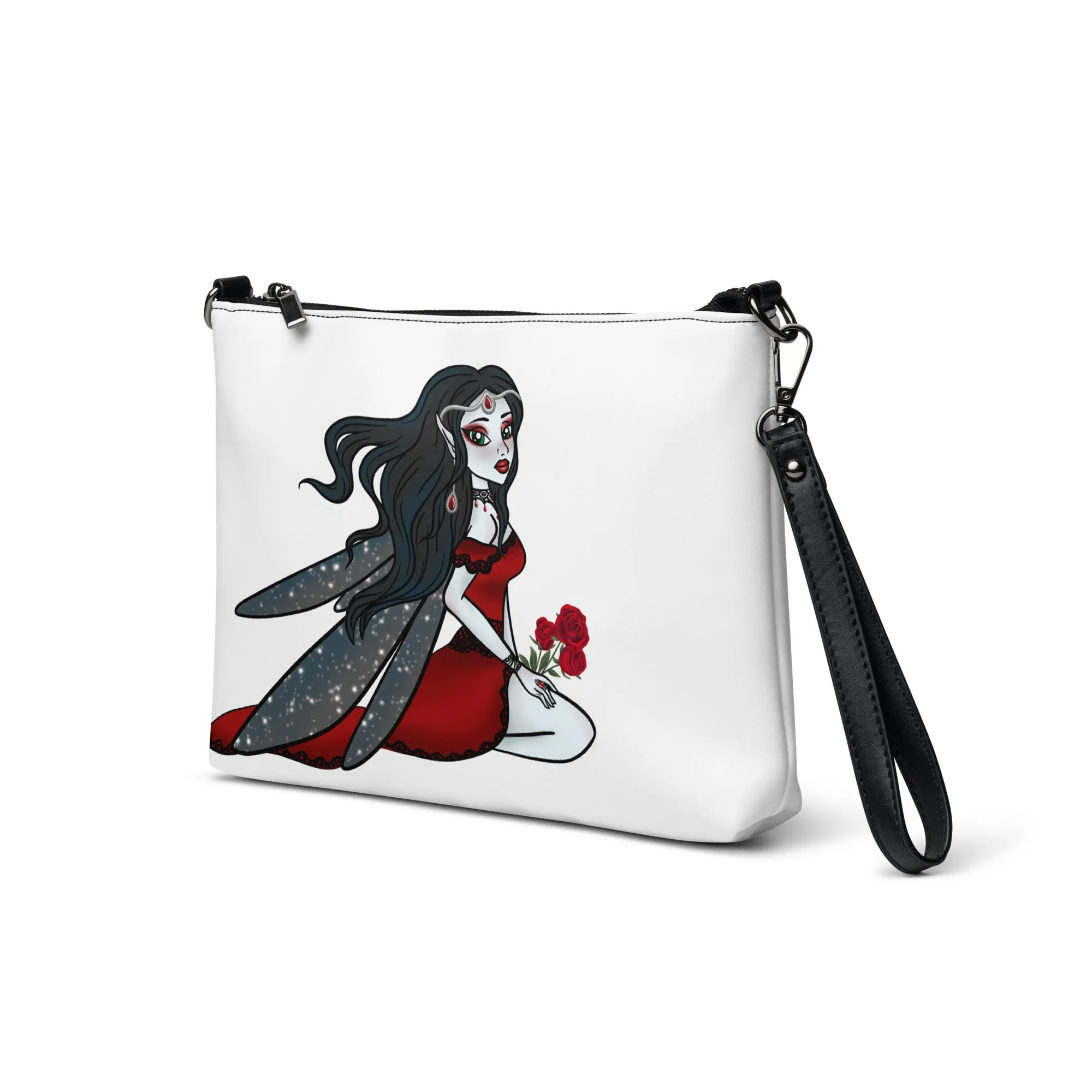 White Gothic Fairy Crossbody Bag