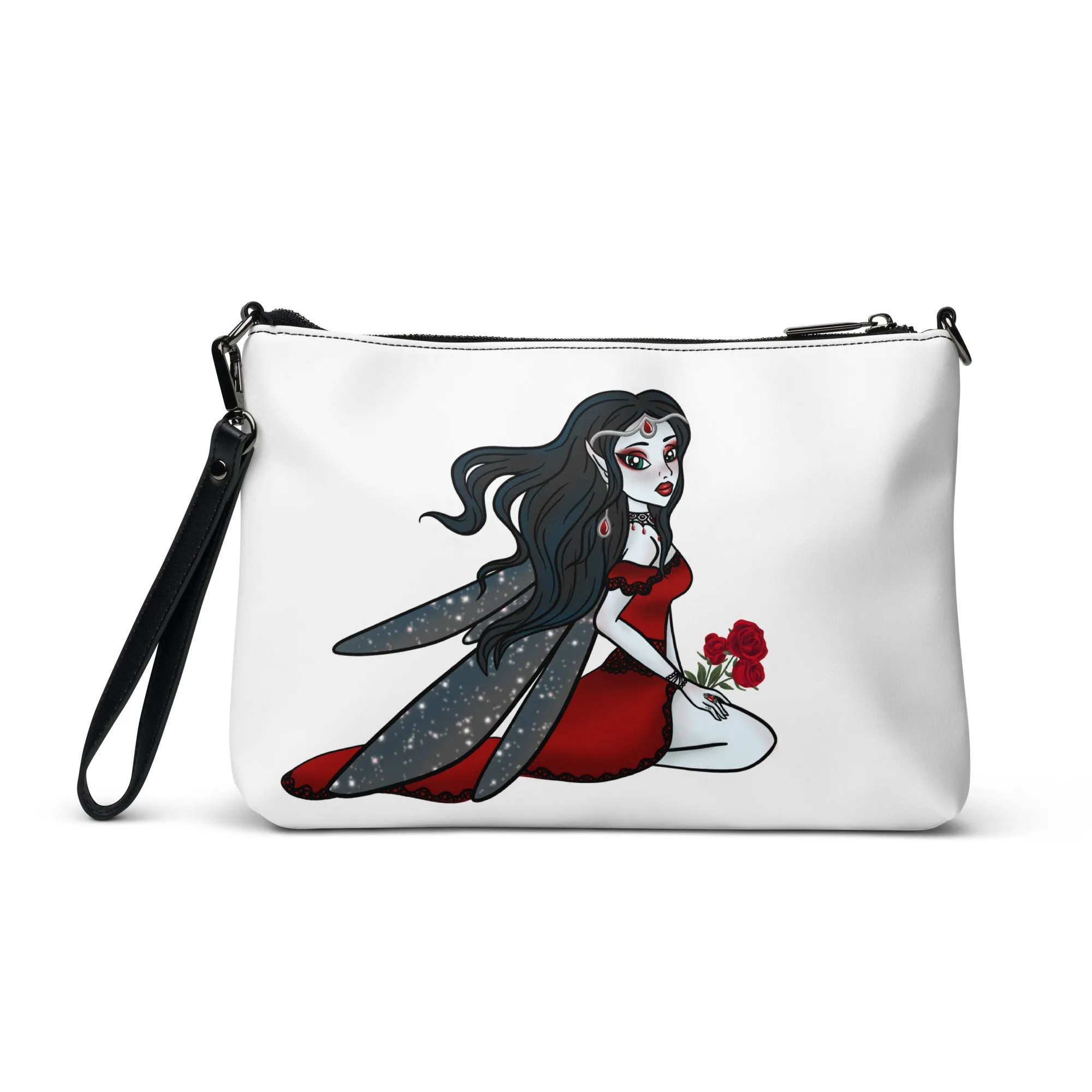 White Gothic Fairy Crossbody Bag