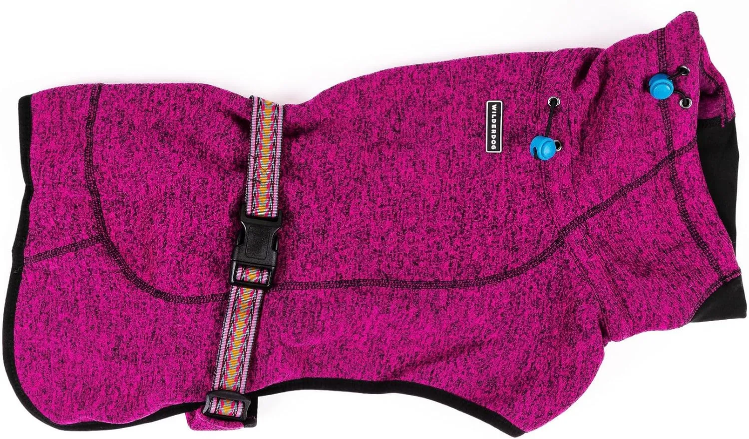 Wilderdog Fleece Dog Jacket with Neoprene Neck Gaiter - Small - Berry