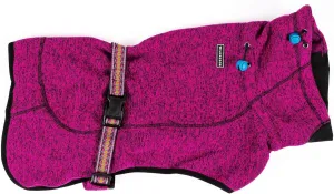 Wilderdog Fleece Dog Jacket with Neoprene Neck Gaiter - Small - Berry