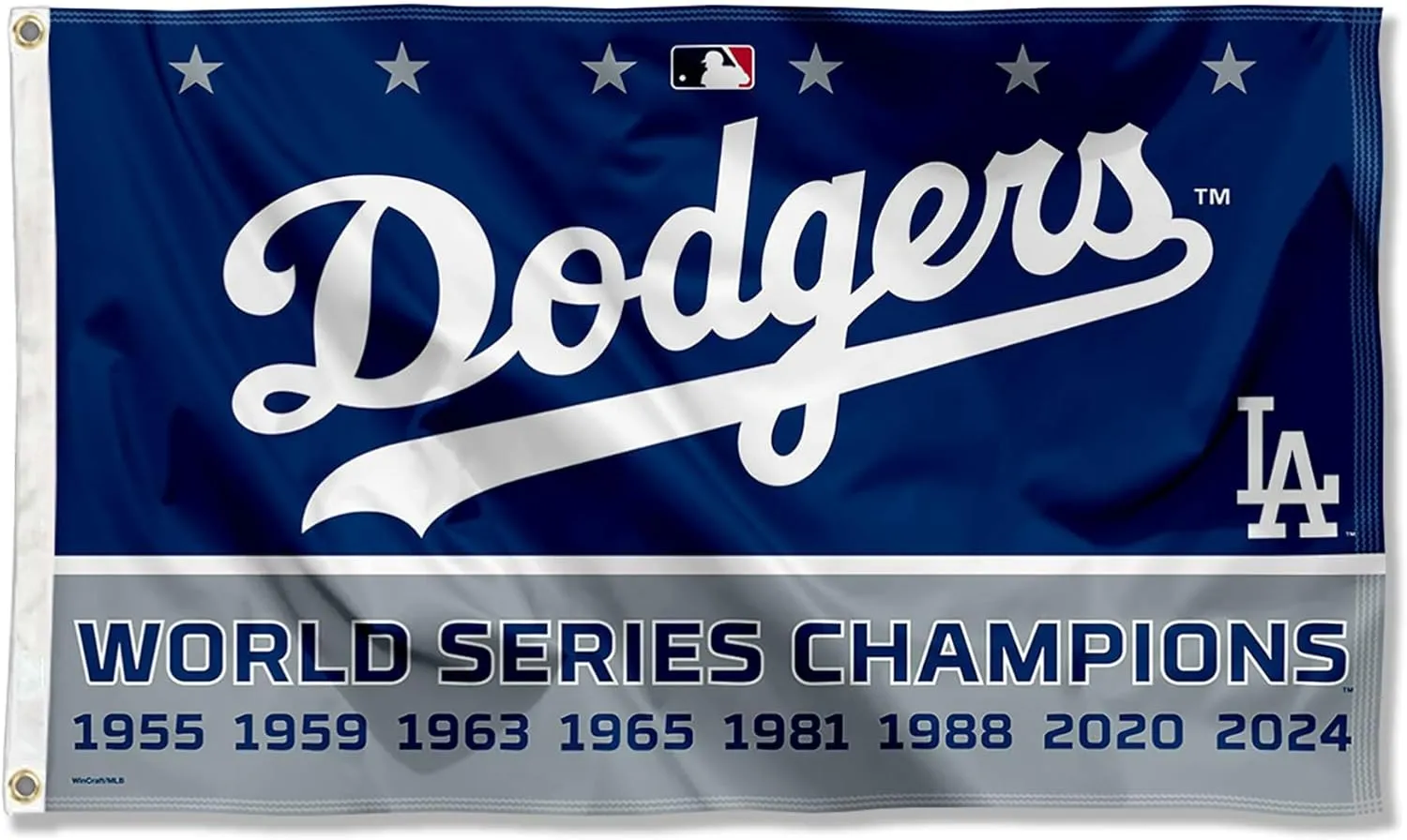 WinCraft Los Angeles Dodgers 8 Time World Champions Series 3x5 Flag