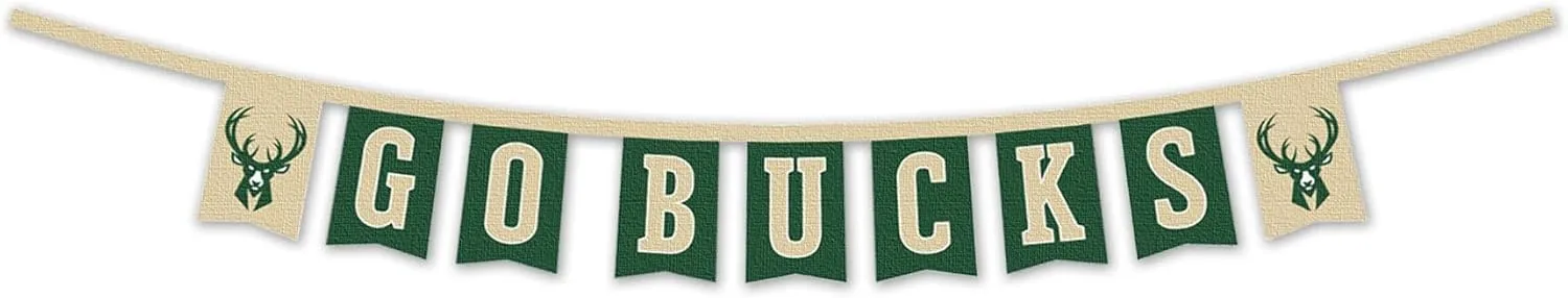 WinCraft Milwaukee Bucks Banner String Pennant Flags