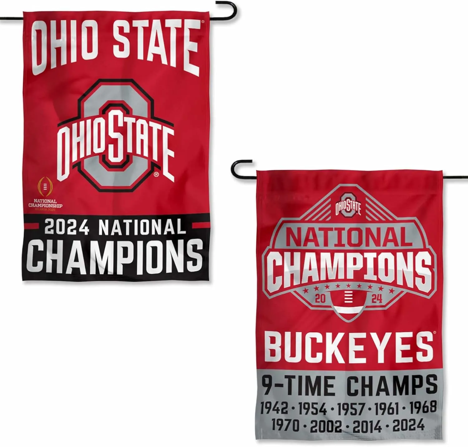 WinCraft OSU Buckeyes 2024 National Champions Double Sided Garden Flag