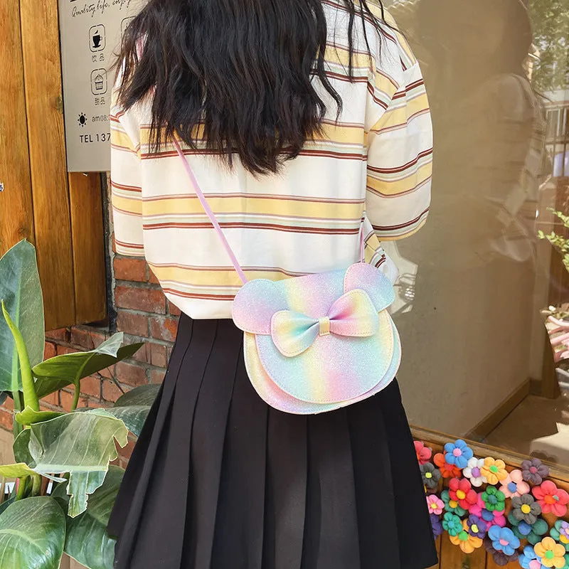 Women's & Children's & Korean Style Cute Colorful Sequined Bow Crossbody Bags